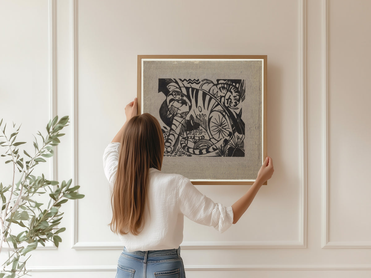 Franz Marc — Tiger (Woodcut) | Expressionist Fine Art Print
