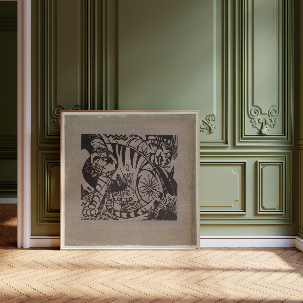 Franz Marc — Tiger (Woodcut) | Expressionist Fine Art Print