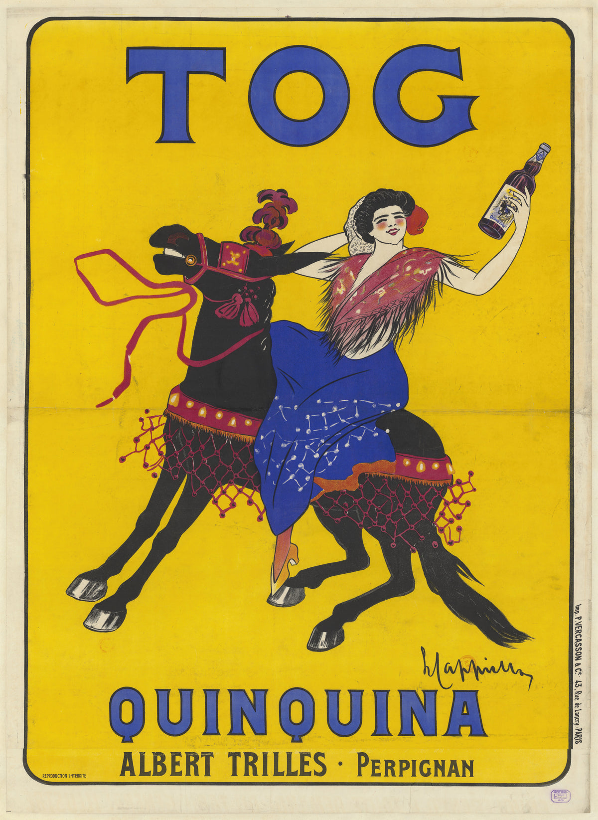 Leonetto Cappiello — Tog Quinquina, Albert Trilles-Perpignan | Vintage Poster Print