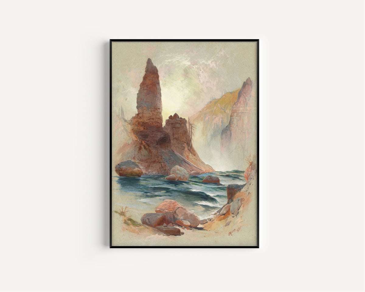 Thomas Moran — Tower at Tower Falls, Yellowstone | Landscape Fine Art Print