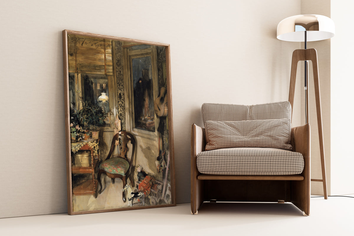 Carl Larsson — Toys in the Corner | Swedish Watercolour Print