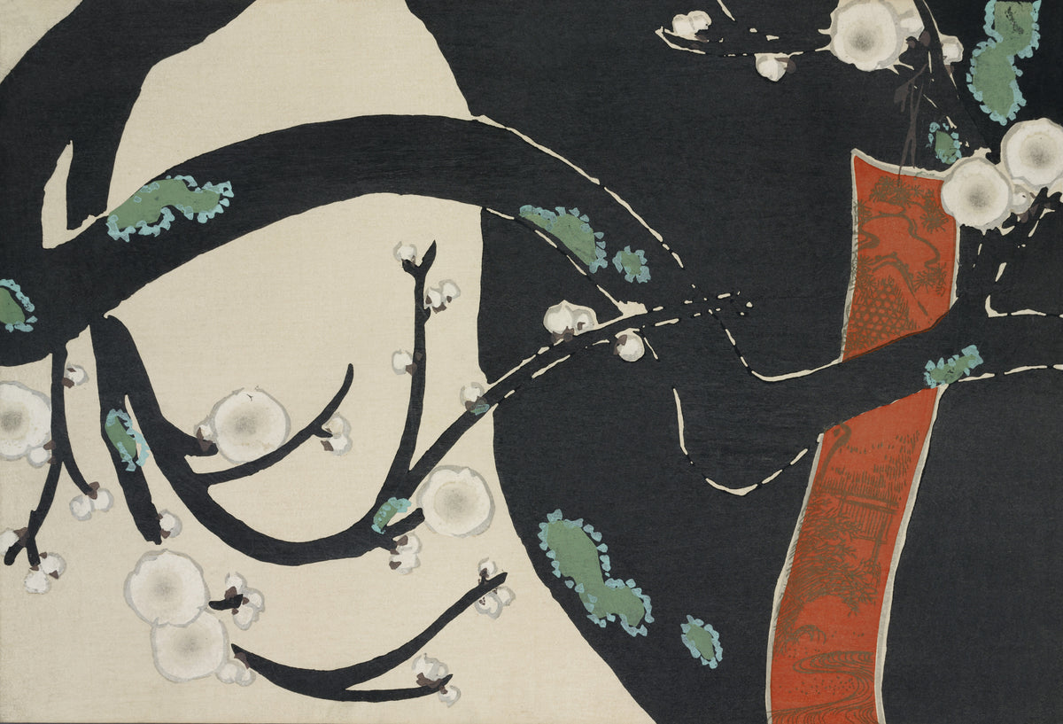 Kamisaka Sekka — Tree (Momoyogusa) | Japanese Bird & Flower Woodblock Print