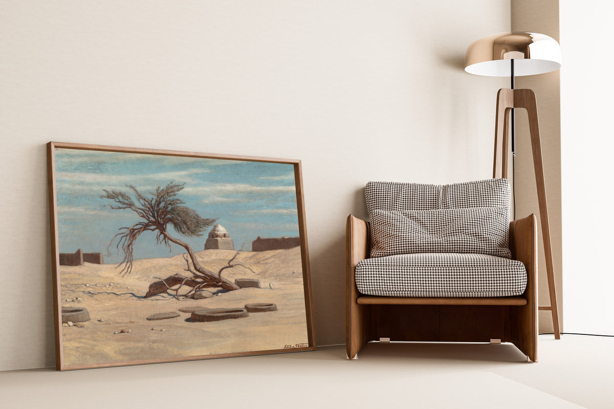 Elihu Vedder — Tree and Graves on the Way to Tel El Armano, Egypt | Fine Art Print