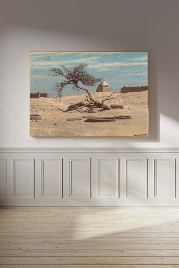 Elihu Vedder — Tree and Graves on the Way to Tel El Armano, Egypt | Fine Art Print