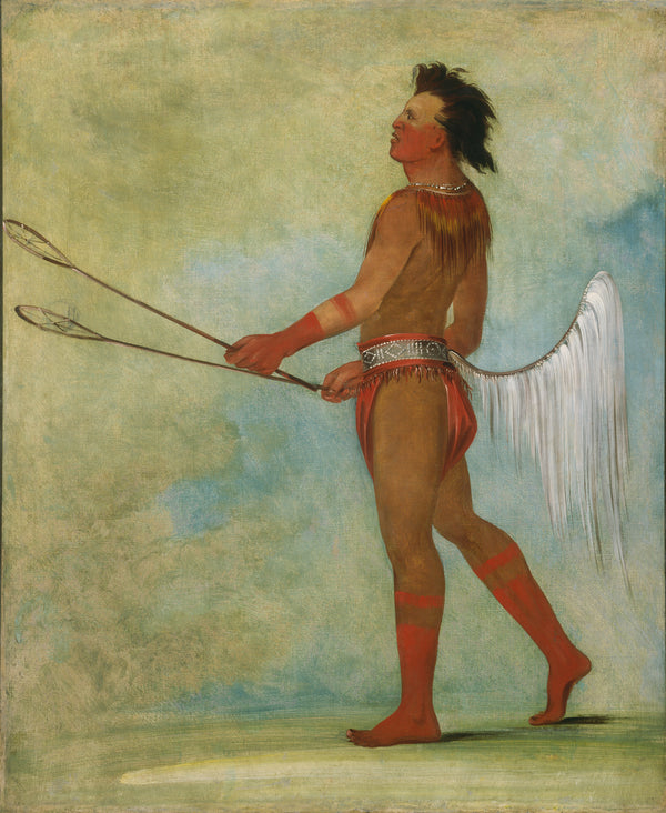 George Catlin — Tul-lock-chísh-ko, Drinks the Juice of the Stone, in Ball-player's Dress | Western Art Print