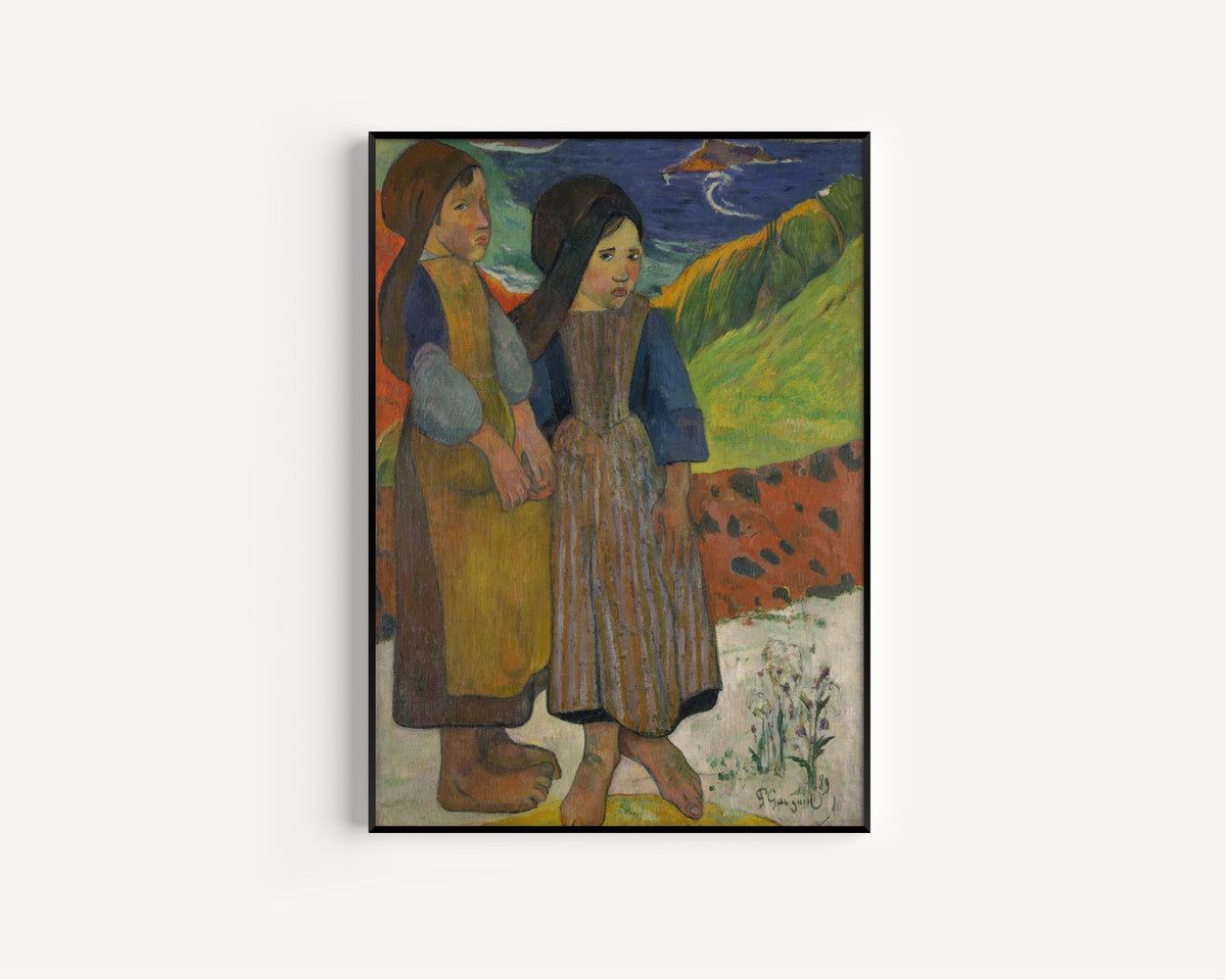 Paul Gauguin — Two Breton Girls by the Sea | Fine Art Print