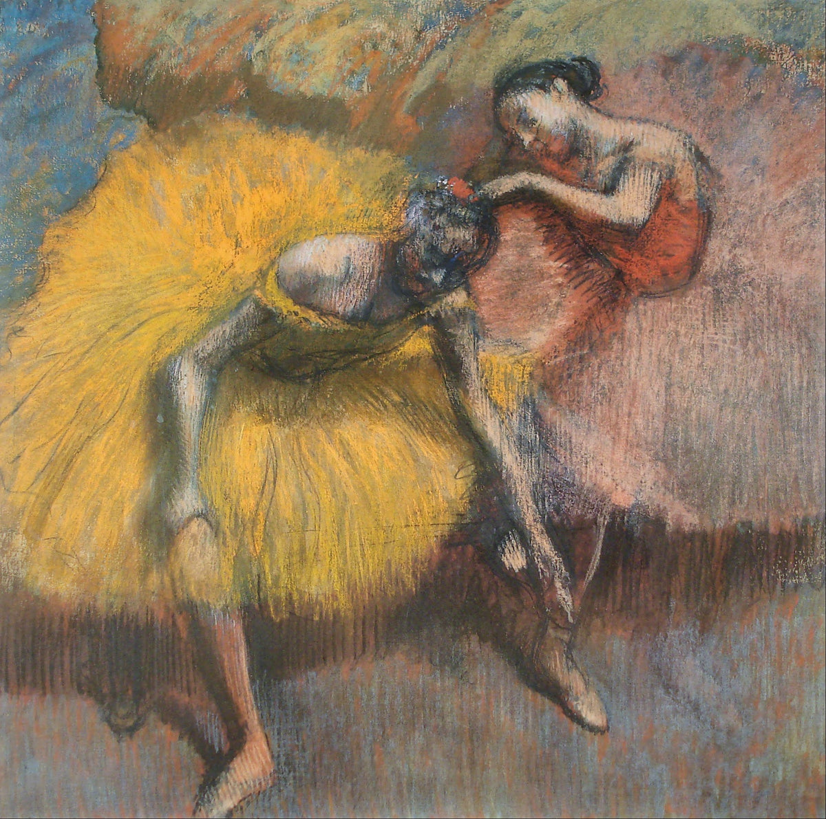 Edgar Degas — Two Dancers, Yellow and Pink | Fine Art Print