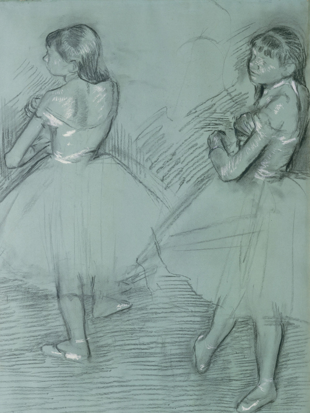 Edgar Degas — Two Dancers on Green Paper | Fine Art Print