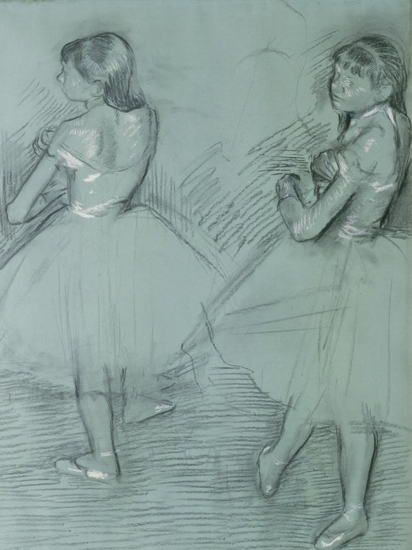 Edgar Degas — Two Dancers on Green Paper | Fine Art Print