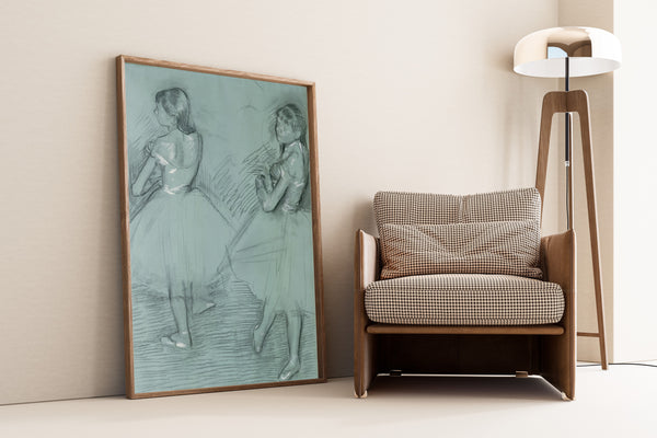 Edgar Degas — Two Dancers on Green Paper | Fine Art Print