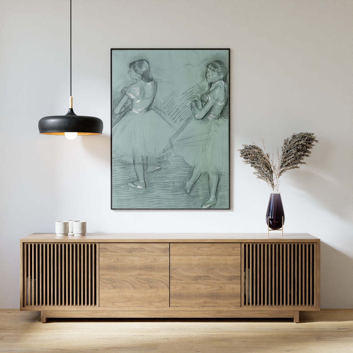 Edgar Degas — Two Dancers on Green Paper | Fine Art Print