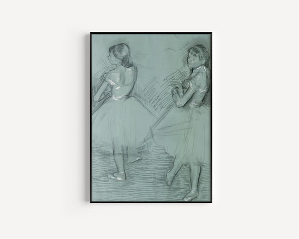 Edgar Degas — Two Dancers on Green Paper | Fine Art Print
