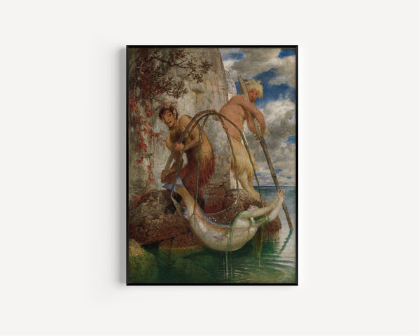 Arnold Böcklin — Two Fishing Pans | Symbolist Art Print