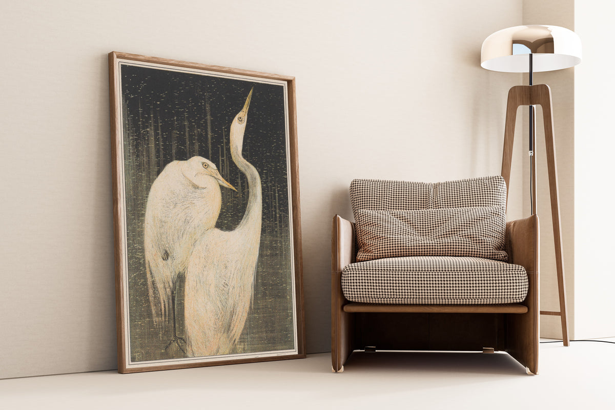 Theo van Hoytema — Two Great Egrets | Art Nouveau Print
