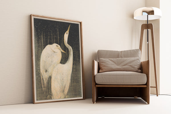 Theo van Hoytema — Two Great Egrets | Art Nouveau Print