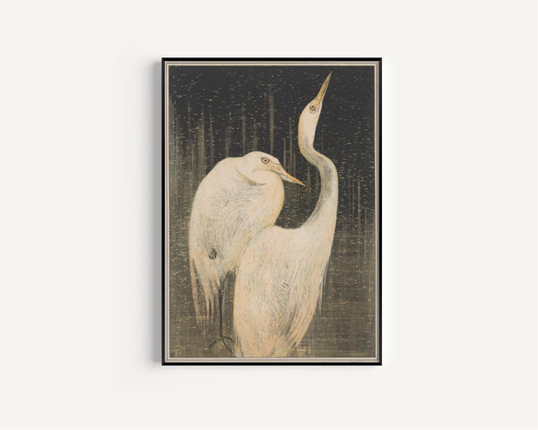 Theo van Hoytema — Two Great Egrets | Art Nouveau Print
