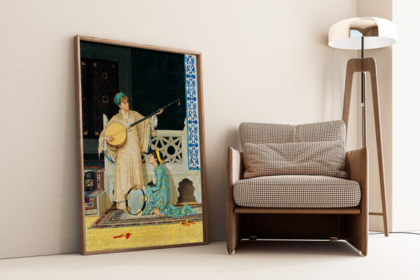 Osman Hamdi Bey — Two Musician Girls | Fine Art Print