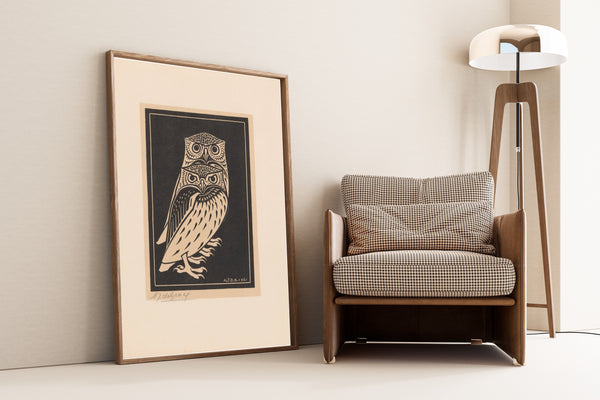 Julie de Graag — Two Owls | Woodcut Print