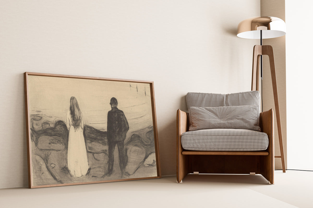 Edvard Munch — Two People (The Lonely Ones) | Expressionist Fine Art Print