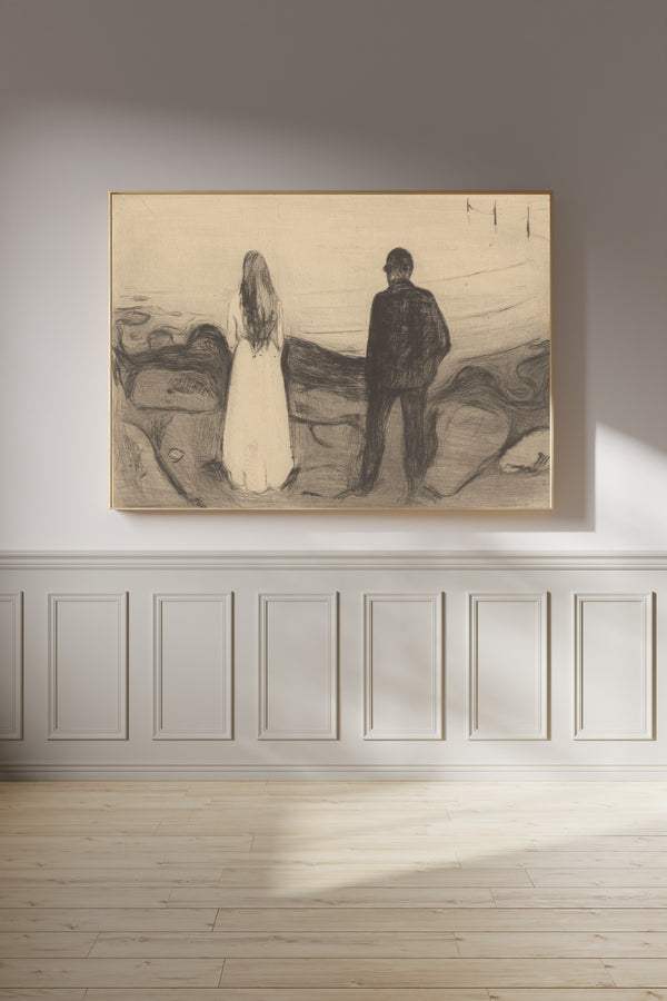 Edvard Munch — Two People (The Lonely Ones) | Expressionist Fine Art Print