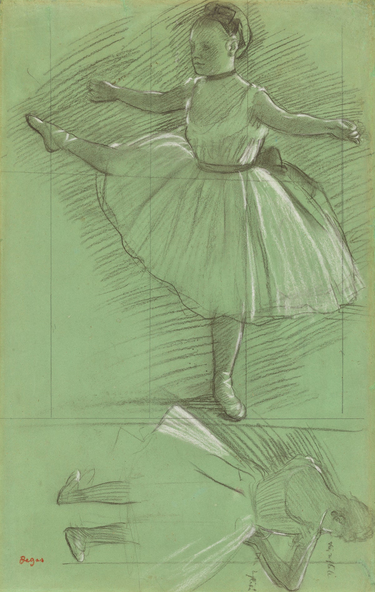 Edgar Degas — Two Studies of Dancers (Leg Raised to the Side) | Fine Art Print
