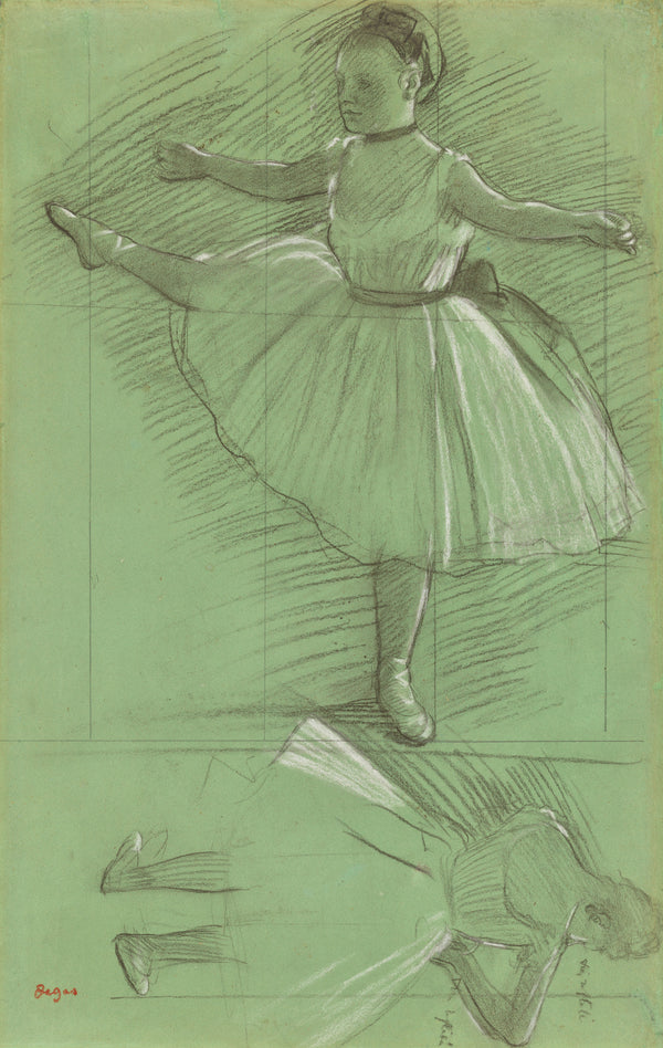 Edgar Degas — Two Studies of Dancers (Leg Raised to the Side) | Fine Art Print