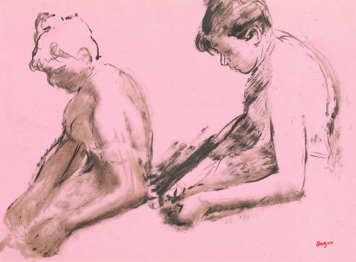 Edgar Degas — Two Studies of Dancers on Pink Paper | Fine Art Print