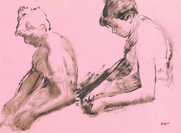 Edgar Degas — Two Studies of Dancers on Pink Paper | Fine Art Print