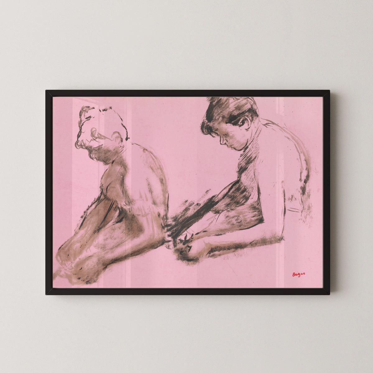 Edgar Degas — Two Studies of Dancers on Pink Paper | Fine Art Print