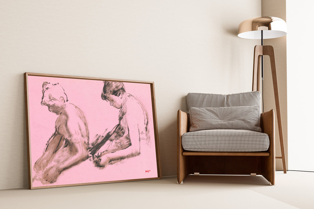 Edgar Degas — Two Studies of Dancers on Pink Paper | Fine Art Print