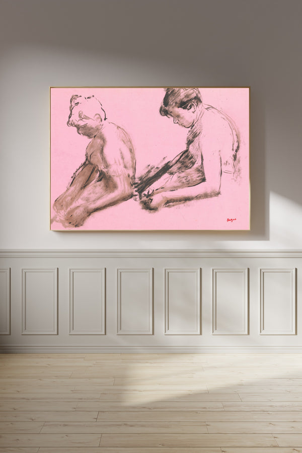 Edgar Degas — Two Studies of Dancers on Pink Paper | Fine Art Print