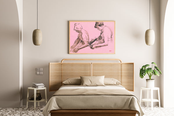 Edgar Degas — Two Studies of Dancers on Pink Paper | Fine Art Print