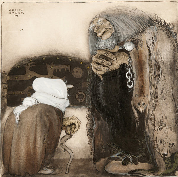 John Bauer — Two Trolls | Fairy Tale Illustration Print