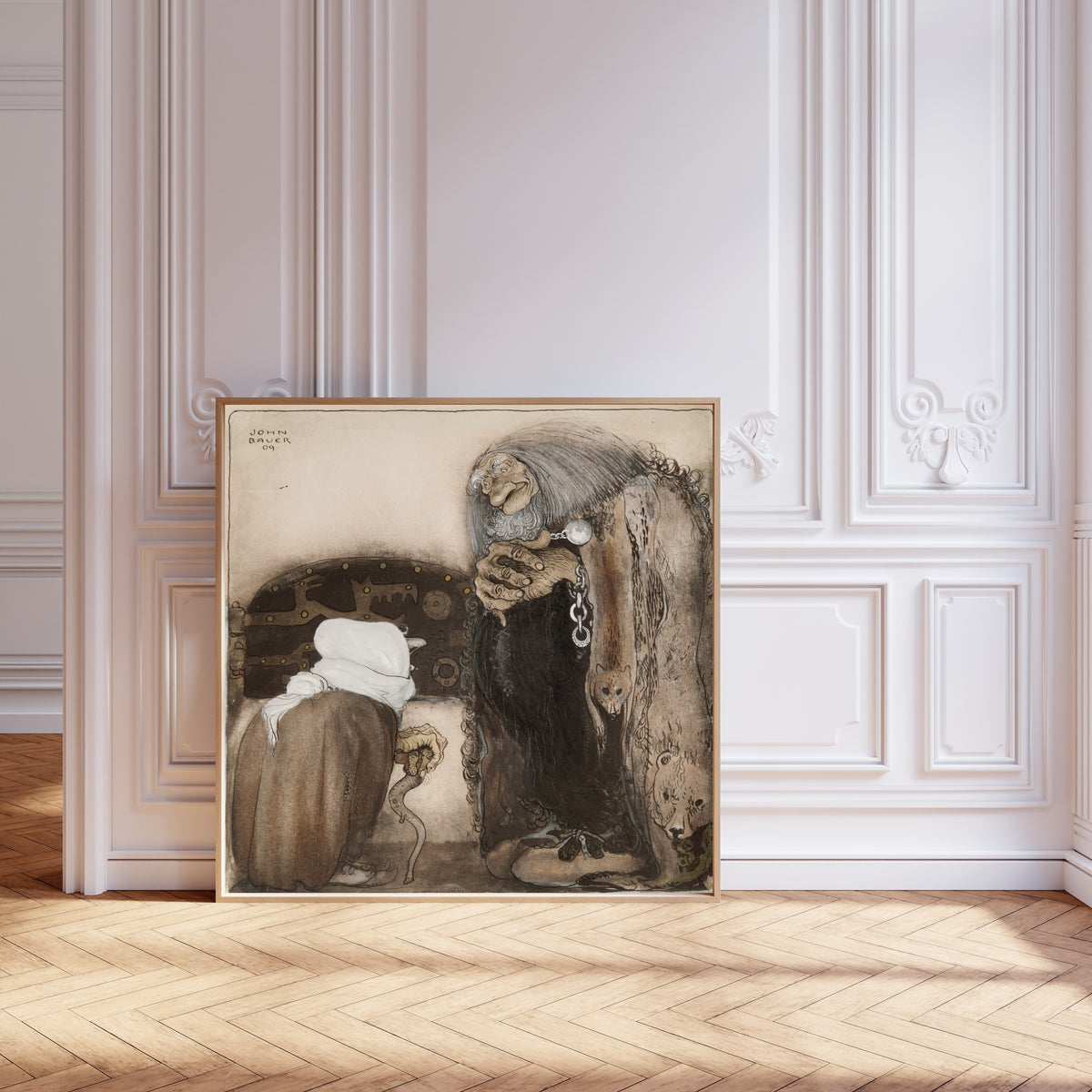 John Bauer — Two Trolls | Fairy Tale Illustration Print