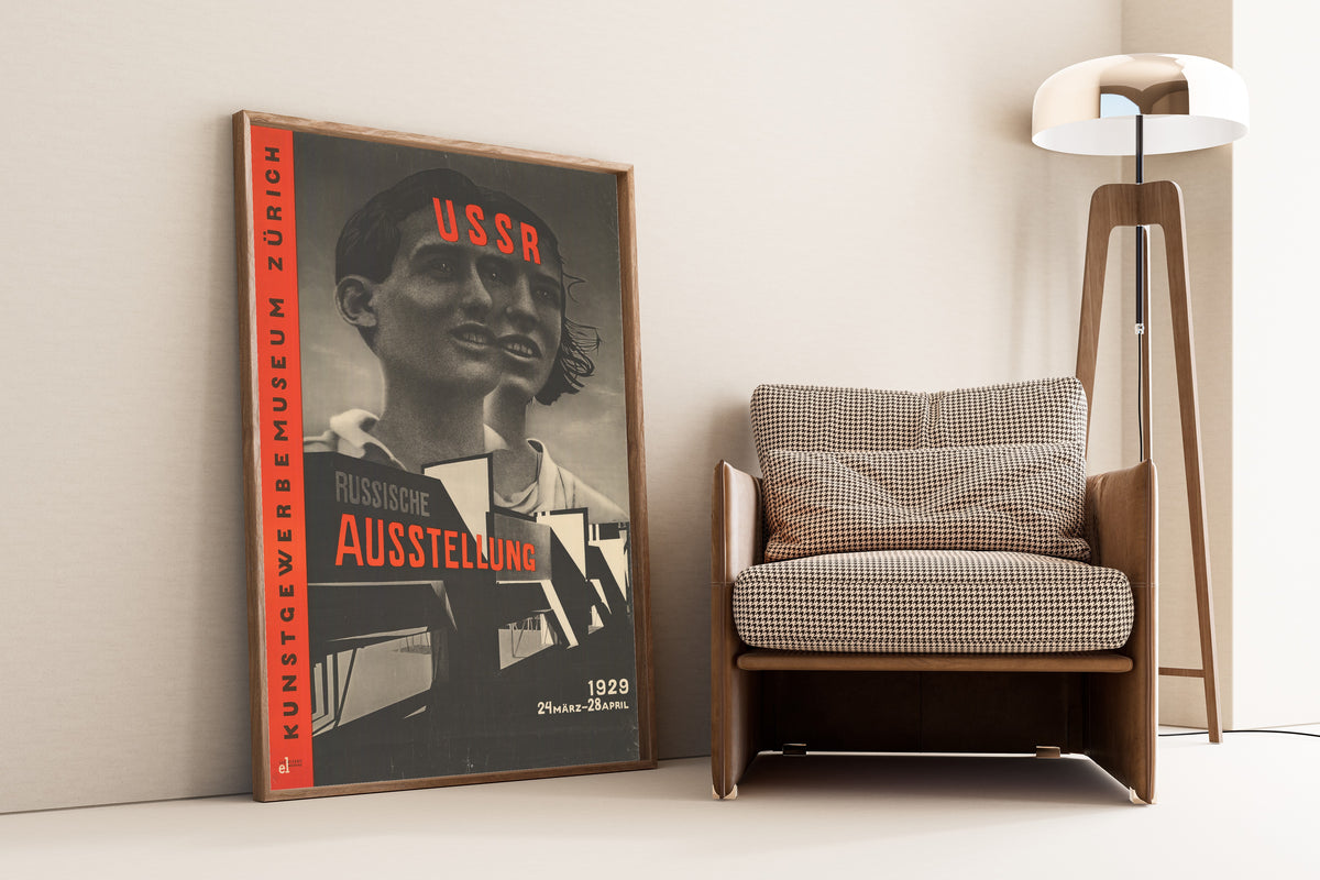 El Lissitzky — USSR Russian Exhibition, Kunstgewerbemuseum Zurich | Soviet Constructivist Poster Print