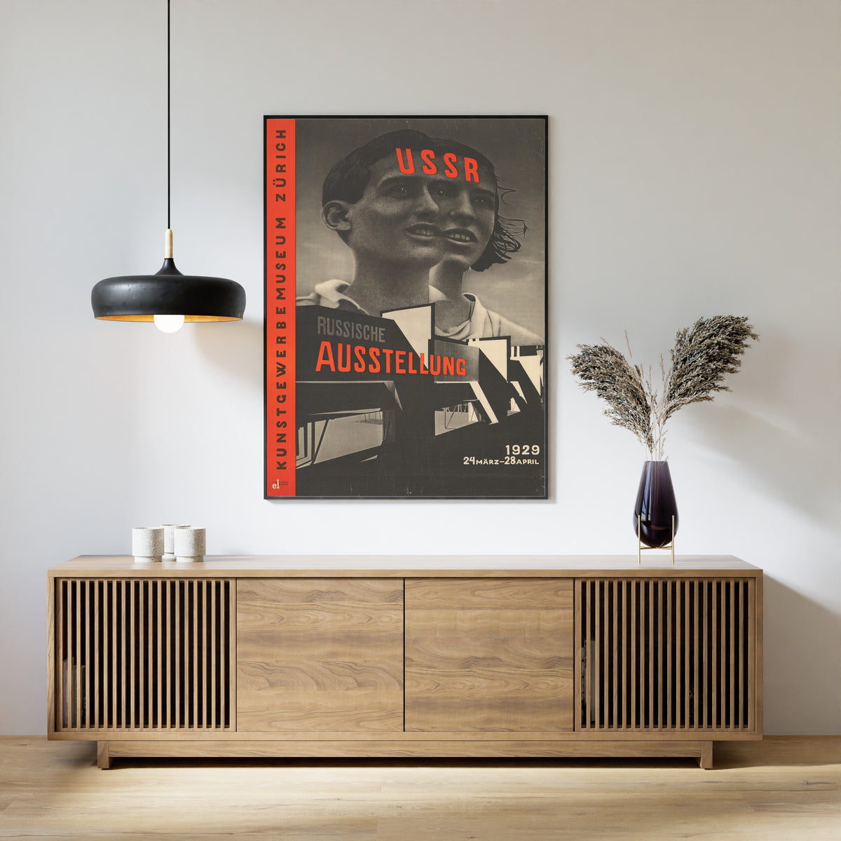El Lissitzky — USSR Russian Exhibition, Kunstgewerbemuseum Zurich | Soviet Constructivist Poster Print