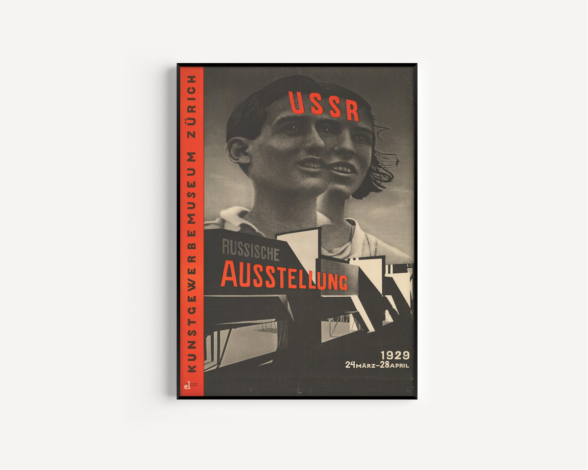 El Lissitzky — USSR Russian Exhibition, Kunstgewerbemuseum Zurich | Soviet Constructivist Poster Print