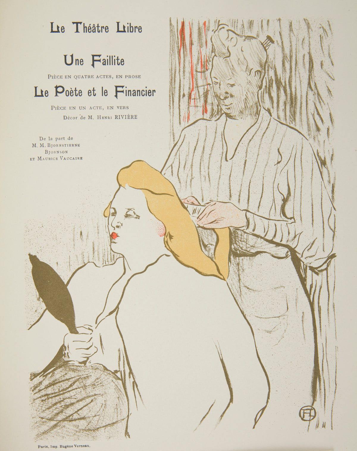 Henri de Toulouse-Lautrec — Une Faillite (Théâtre Libre Programme) | Vintage Poster Print