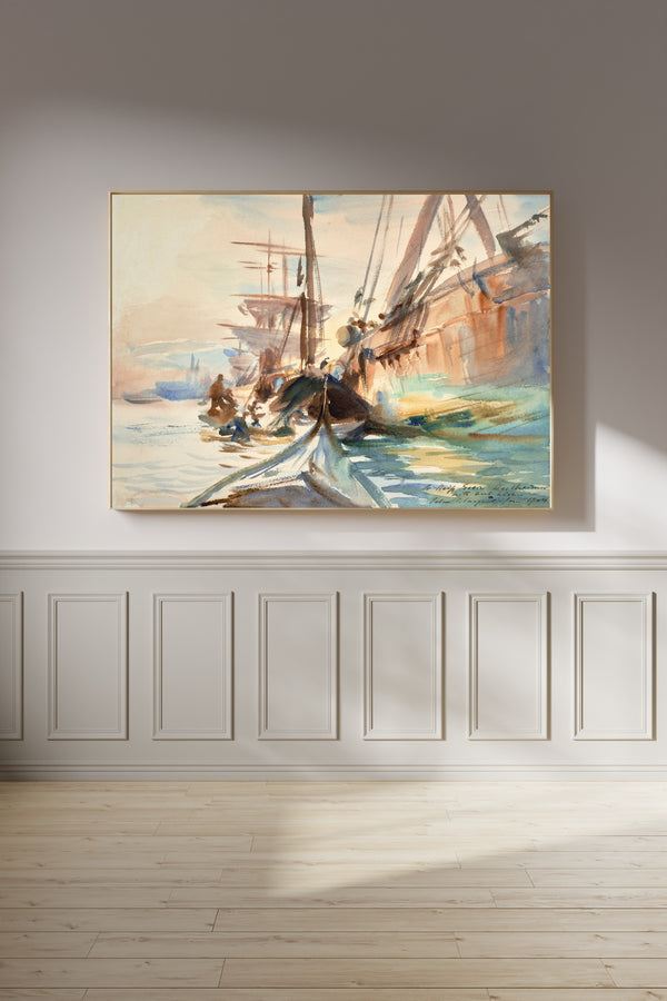 John Singer Sargent — Unloading Boats | Fine Art Print