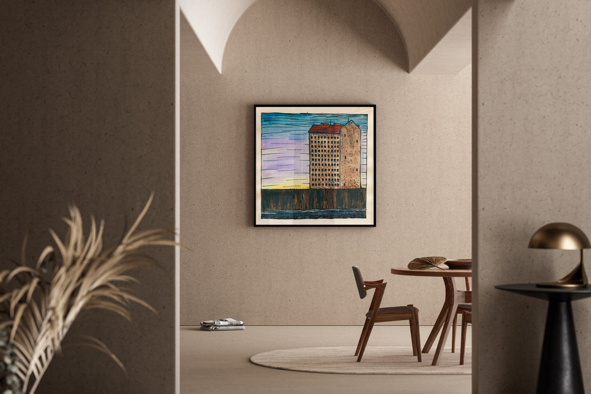 Karl Wiener — Untitled (Apartment Block) | Modernist Landscape Print
