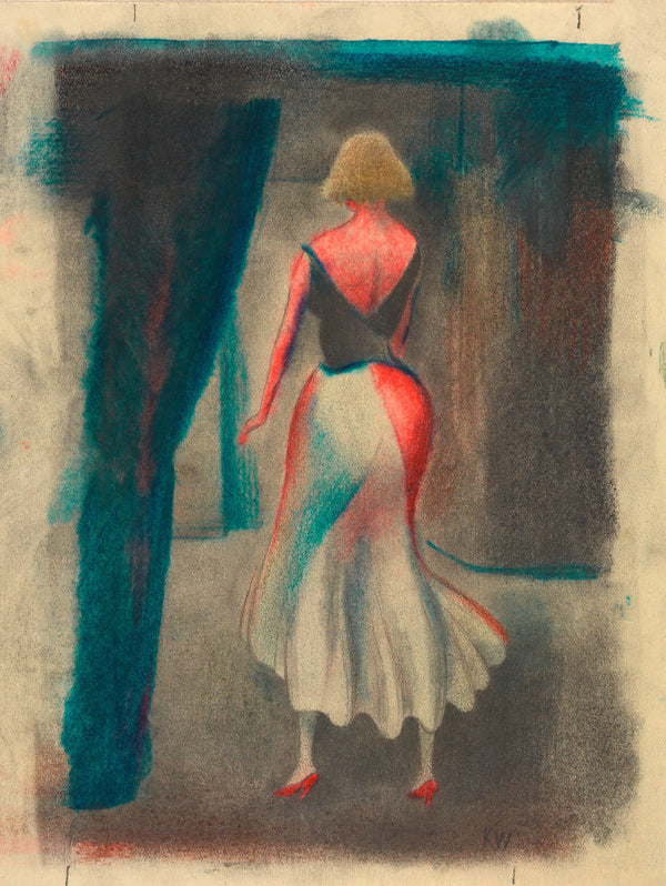 Karl Wiener — Untitled (Female Figure Seen from Behind) | Expressionist Art Print
