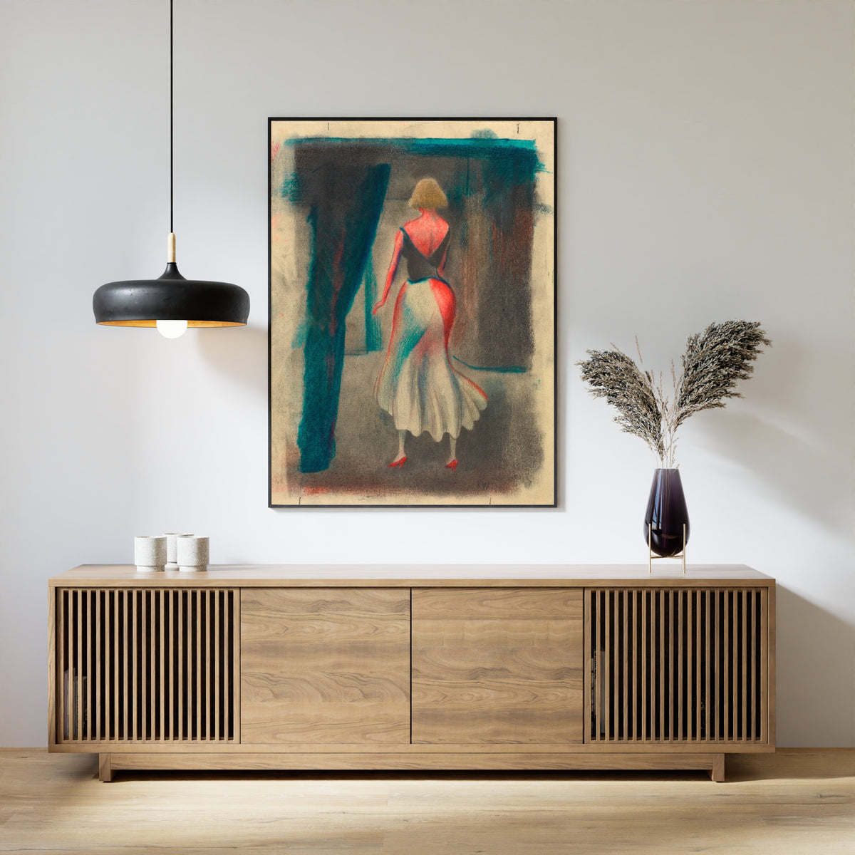 Karl Wiener — Untitled (Female Figure Seen from Behind) | Expressionist Art Print