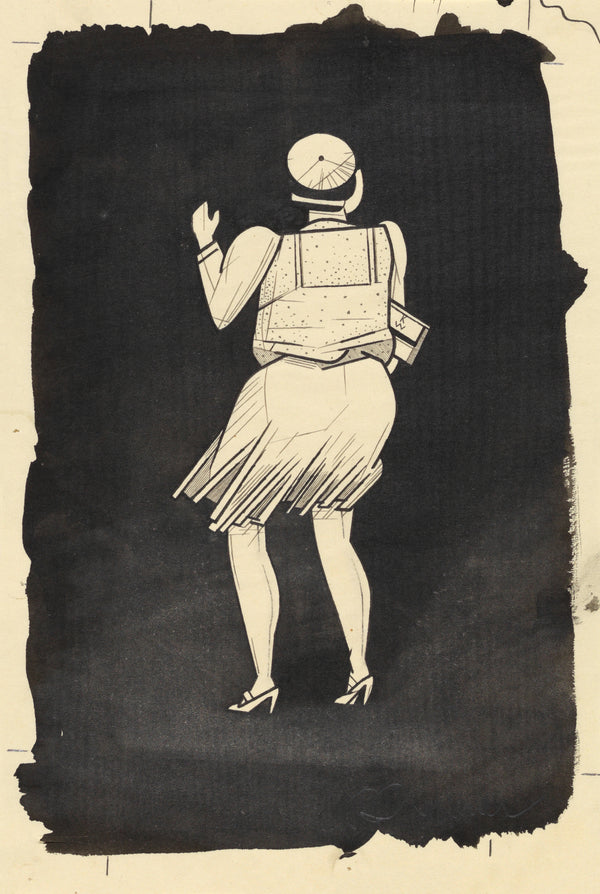 Karl Wiener — Untitled (Female Figure) | Modernist Illustration Print
