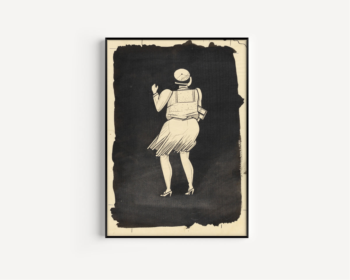Karl Wiener — Untitled (Female Figure) | Modernist Illustration Print