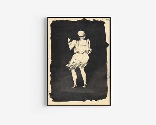 Karl Wiener — Untitled (Female Figure) | Modernist Illustration Print