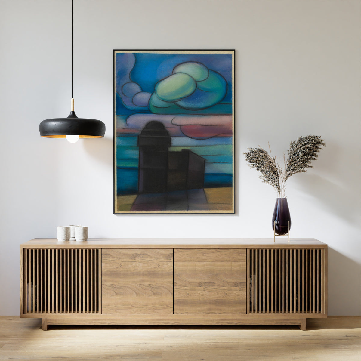 Karl Wiener — Untitled III (Domed Tower under Clouds) | Modernist Landscape Print