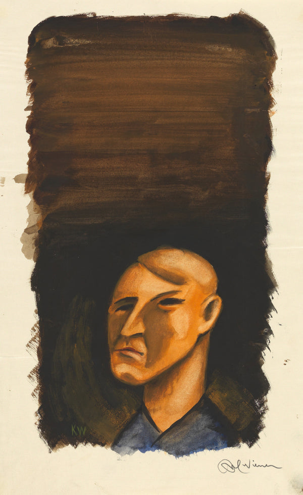 Karl Wiener — Untitled III (Man in a Blue Shirt) | Expressionist Art Print