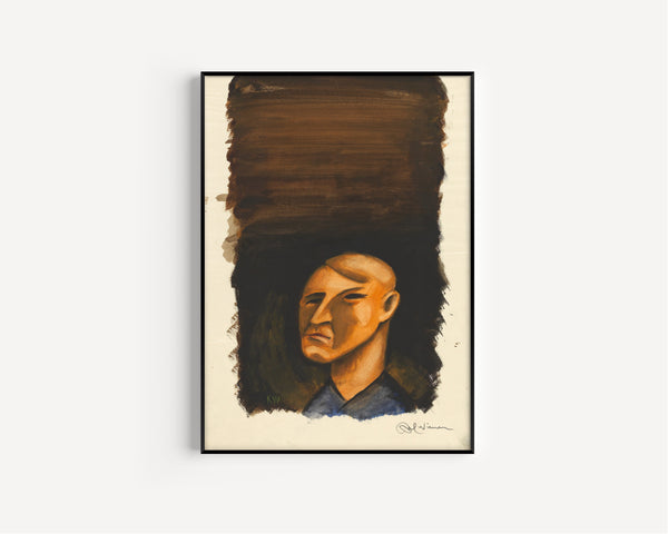 Karl Wiener — Untitled III (Man in a Blue Shirt) | Expressionist Art Print