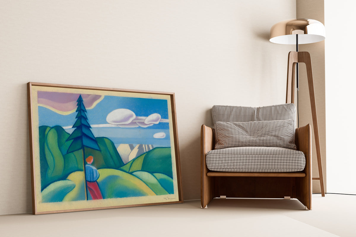 Karl Wiener — Untitled IV (Figure beside a Fir Tree) | Modernist Landscape Print