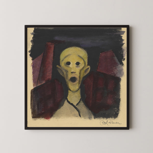 Karl Wiener — Untitled (Open-Mouthed Head) | Expressionist Art Print